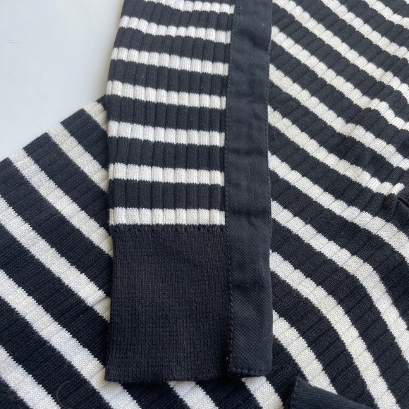 Lauren Ralph Lauren Womens Striped Mock Neck Pullover Sweater Ribbed Knit Preppy - Picture 8 of 11